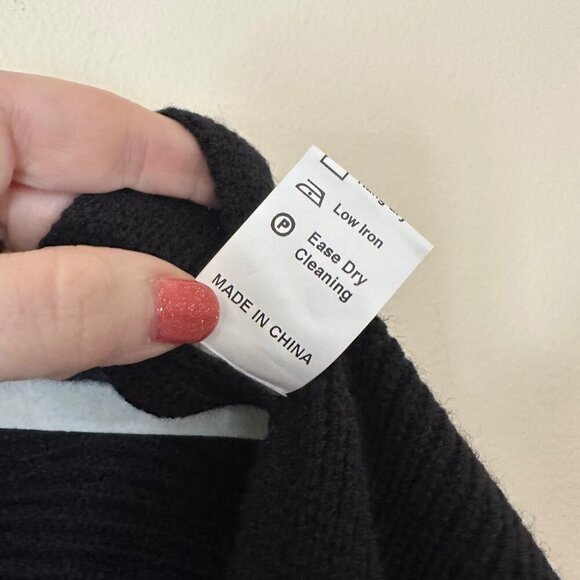 Revolve SNDYS Double Cross Ribbed Knit Sweater Womens Size XS Balloon Sleeves - Picture 5 of 8